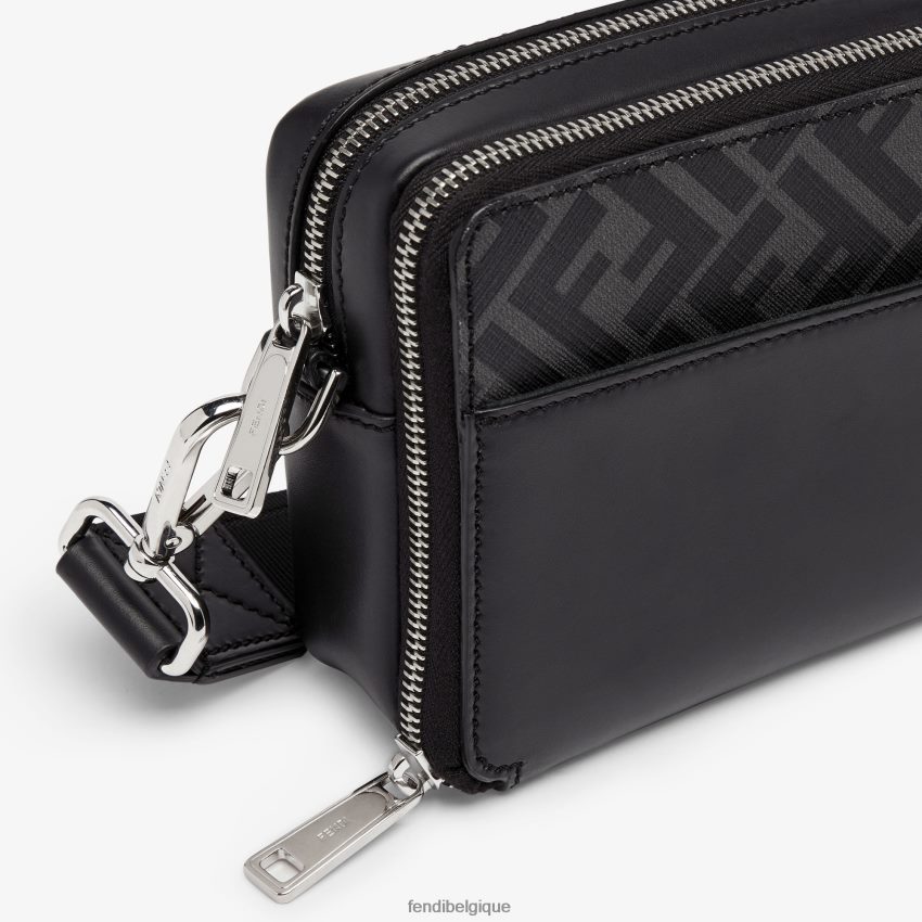 accessoires Fendi sac en cuir et ff noir hommes 8X8J2J1813 Fendi Sac