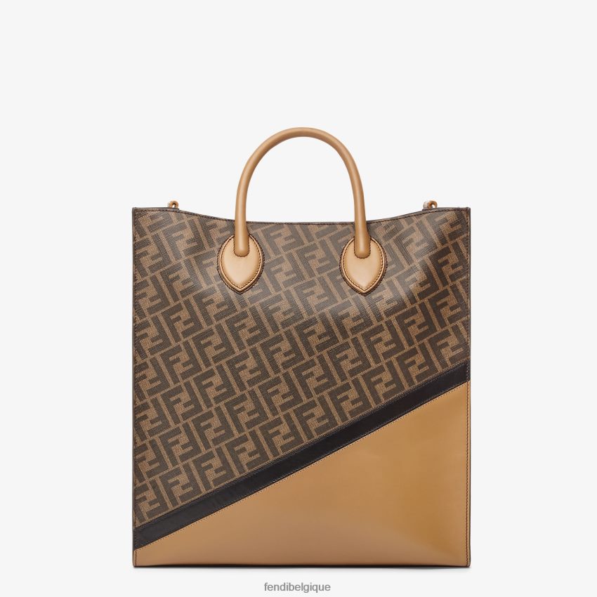 accessoires Fendi sac en cuir et tissu ff brun hommes 8X8J2J1854 Fendi Lunette De Soleil