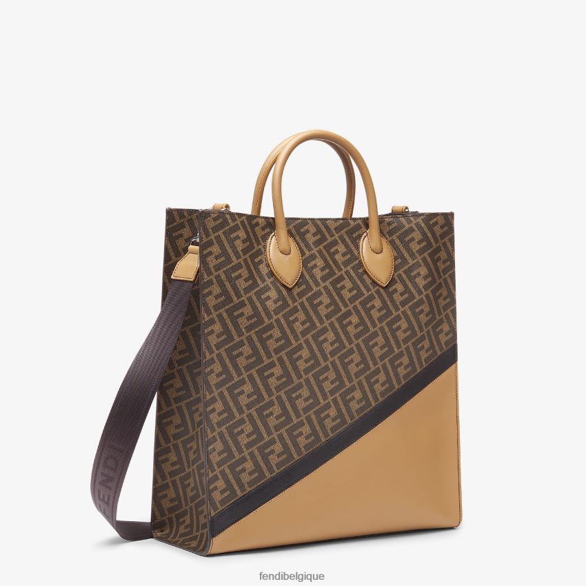 accessoires Fendi sac en cuir et tissu ff brun hommes 8X8J2J1854 Fendi Lunette De Soleil