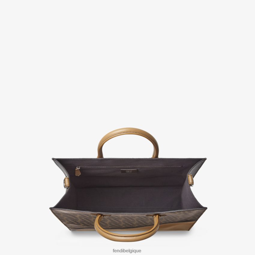 accessoires Fendi sac en cuir et tissu ff brun hommes 8X8J2J1854 Fendi Lunette De Soleil