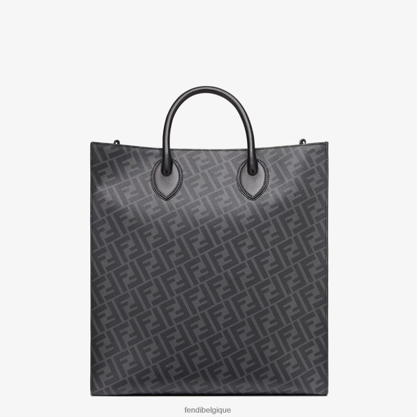 accessoires Fendi sac en cuir et tissu ff noir hommes 8X8J2J1843 Fendi Sac