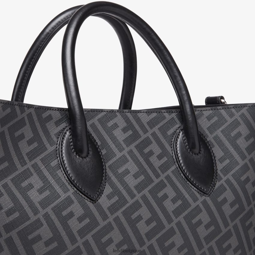 accessoires Fendi sac en cuir et tissu ff noir hommes 8X8J2J1843 Fendi Sac