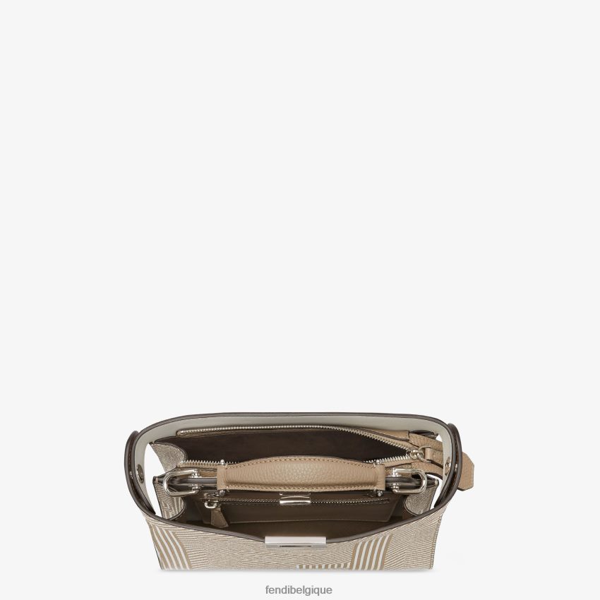 accessoires Fendi sac en cuir imprimé bicolore beige hommes 8X8J2J1820 Fendi Belgique