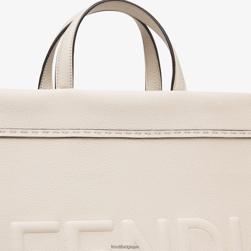 accessoires Fendi sac en cuir moyen aller au shopper beige hommes 8X8J2J1870 Fendi Sac