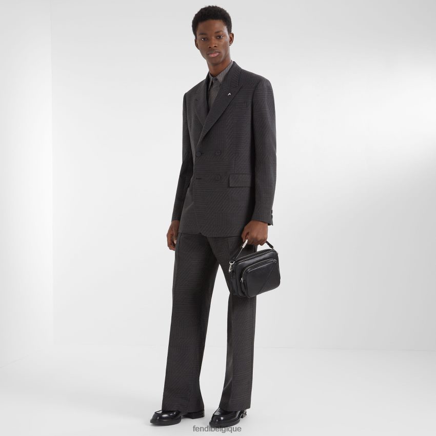 accessoires Fendi sac en cuir pour appareil photo duo diagonal shadow noir hommes 8X8J2J1799 Fendi Belgique