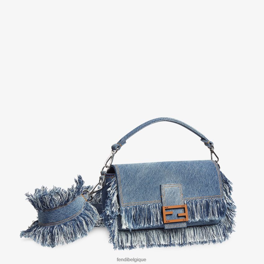 accessoires Fendi sac en jean avec frange bleu hommes 8X8J2J1869 Fendi Lunette De Soleil