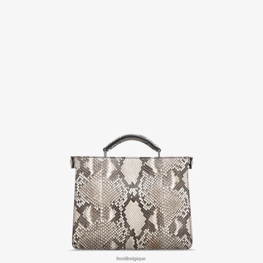 accessoires Fendi sac en python et cuir beige hommes 8X8J2J1834 Fendi Sac