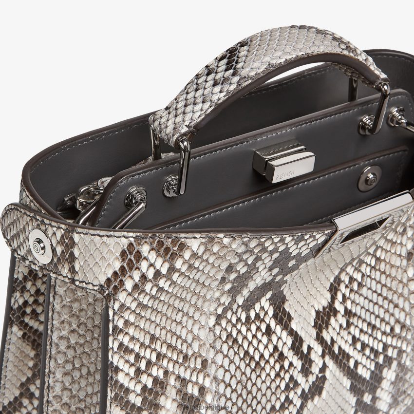 accessoires Fendi sac en python et cuir beige hommes 8X8J2J1834 Fendi Sac