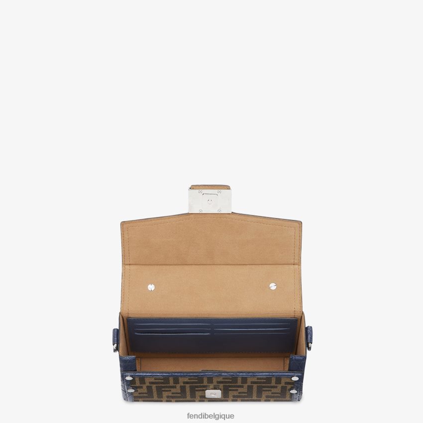 accessoires Fendi sac en tissu exotique ff brun hommes 8X8J2J1880 Fendi Belgique