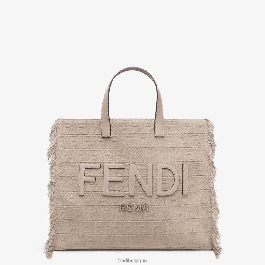 accessoires Fendi sac en tissu ff avec franges beige hommes 8X8J2J1847 Fendi Belgique