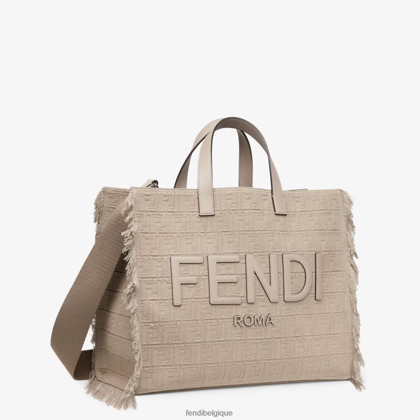 accessoires Fendi sac en tissu ff avec franges beige hommes 8X8J2J1847 Fendi Belgique