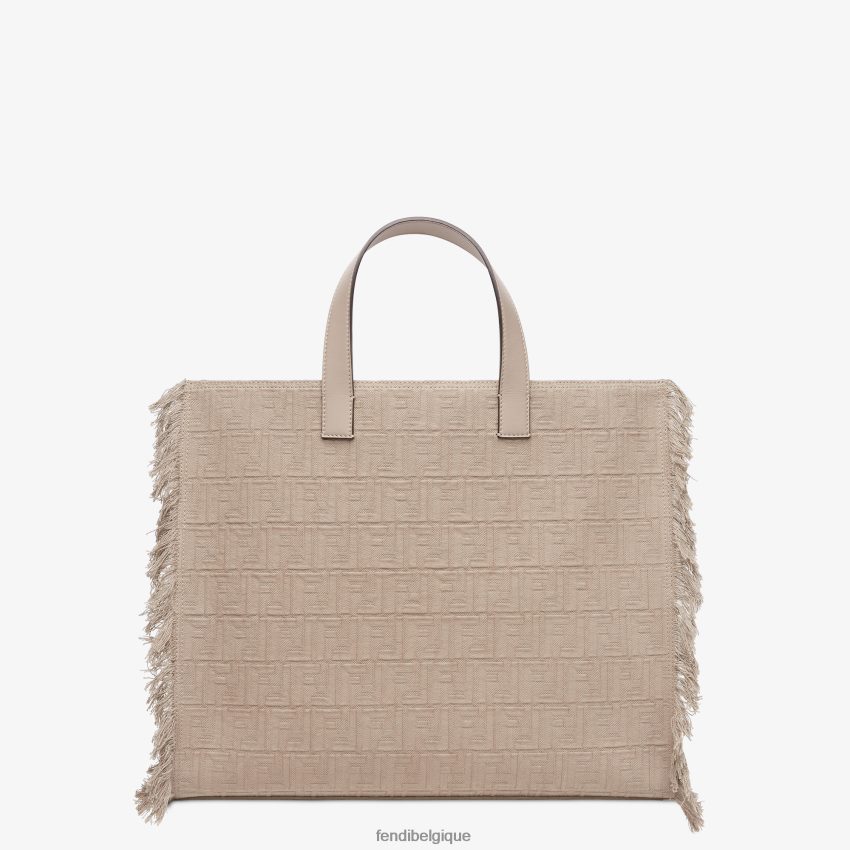 accessoires Fendi sac en tissu ff avec franges beige hommes 8X8J2J1847 Fendi Belgique