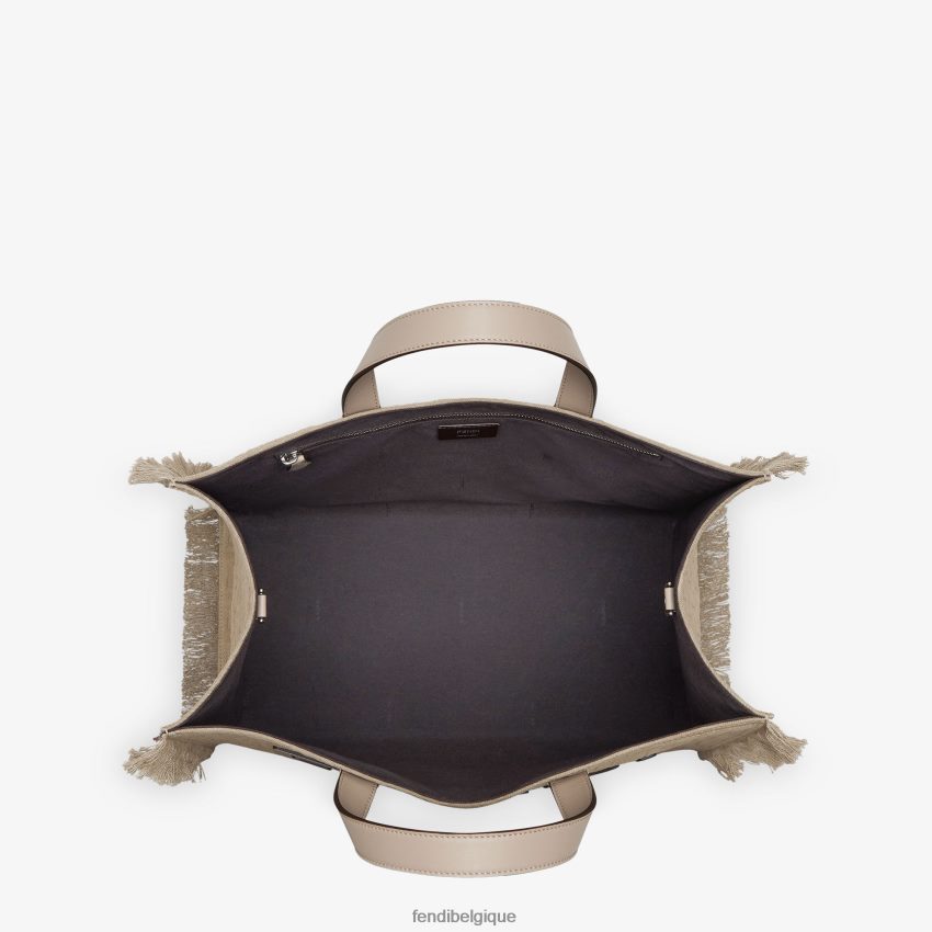 accessoires Fendi sac en tissu ff avec franges beige hommes 8X8J2J1847 Fendi Belgique