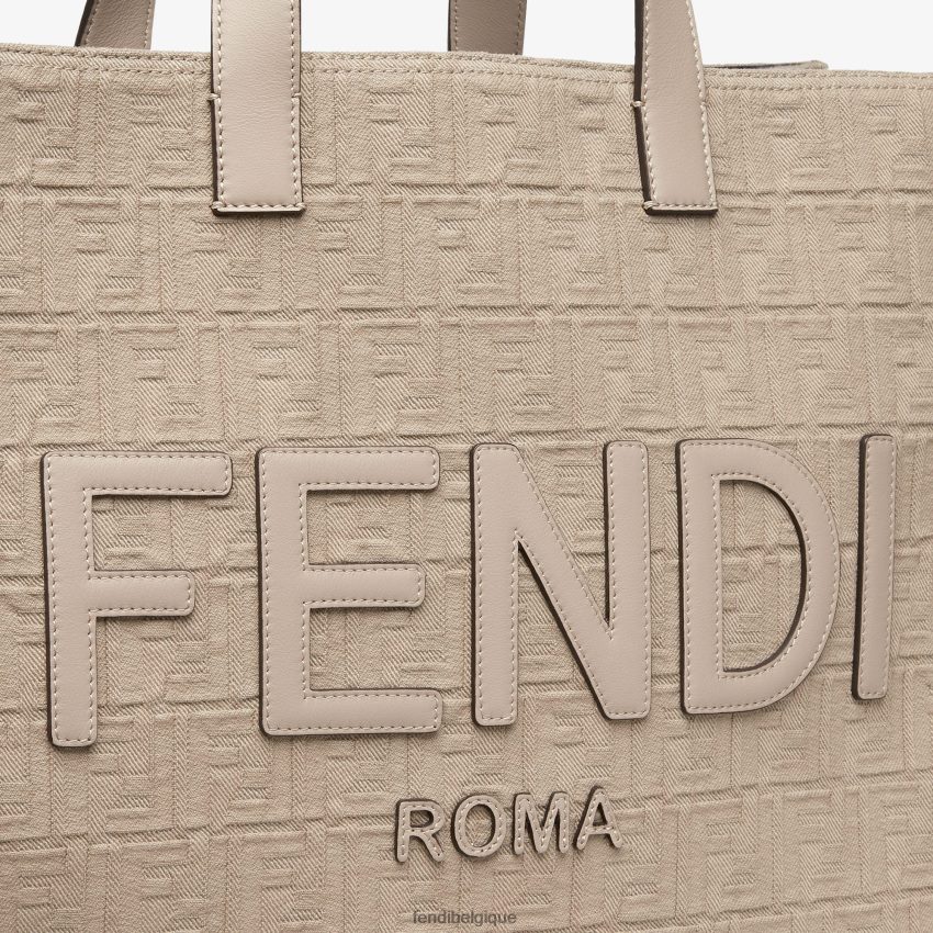 accessoires Fendi sac en tissu ff avec franges beige hommes 8X8J2J1847 Fendi Belgique