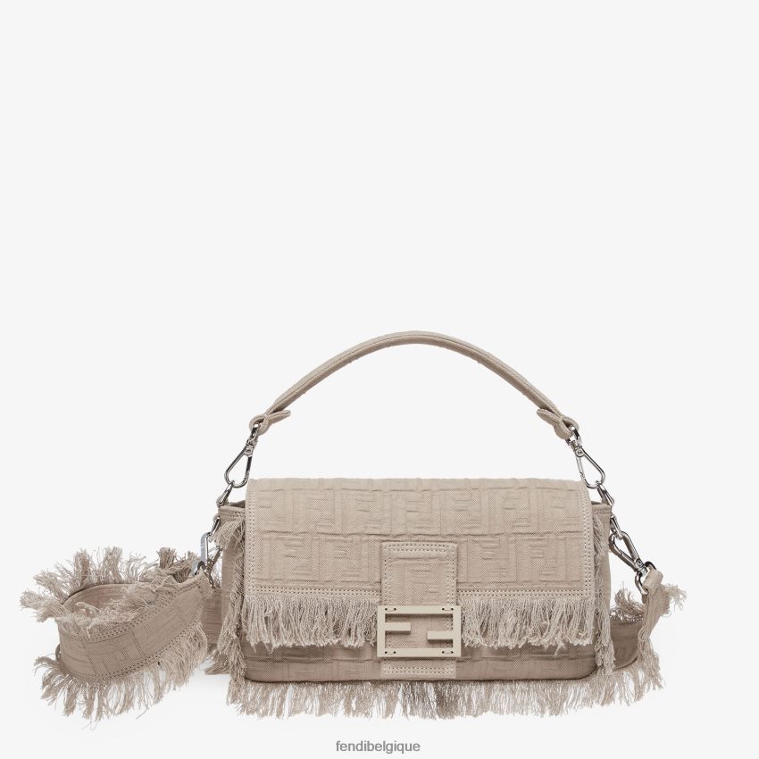 accessoires Fendi sac en tissu ff avec franges beige hommes 8X8J2J1848 Fendi Lunette De Soleil