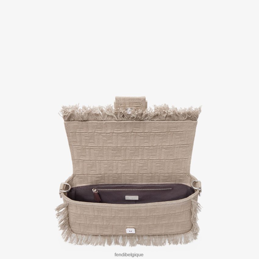accessoires Fendi sac en tissu ff avec franges beige hommes 8X8J2J1848 Fendi Lunette De Soleil