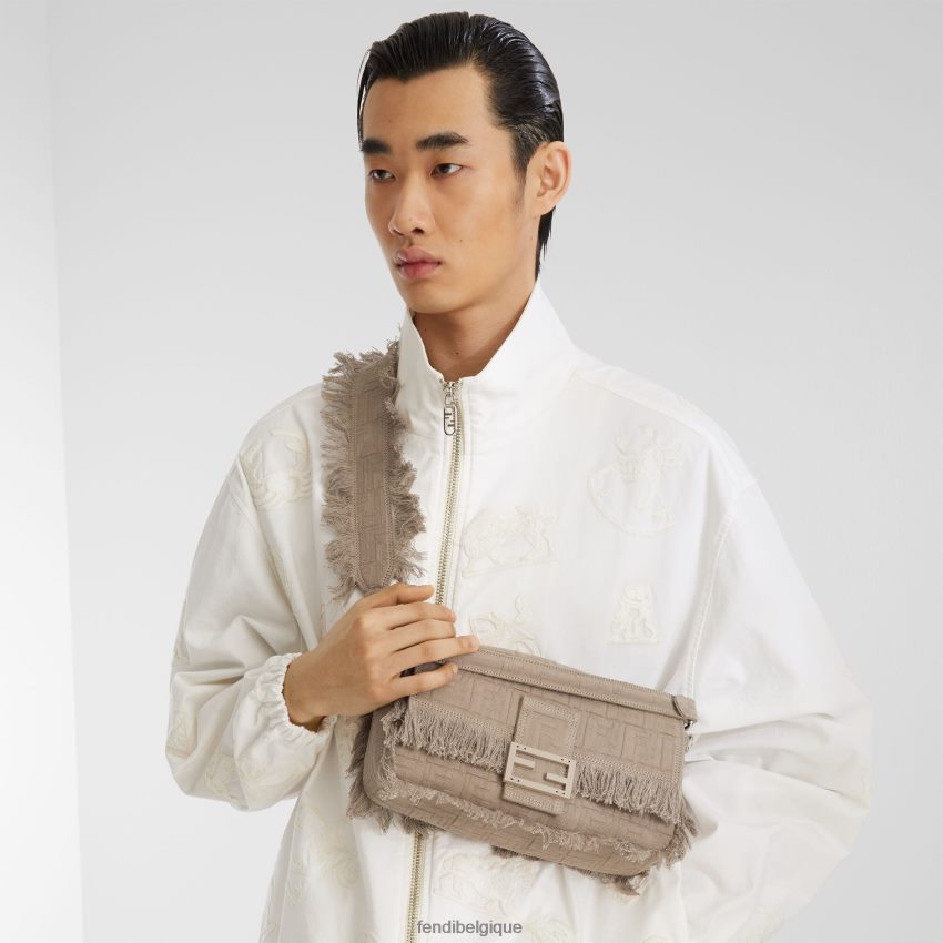accessoires Fendi sac en tissu ff avec franges beige hommes 8X8J2J1848 Fendi Lunette De Soleil