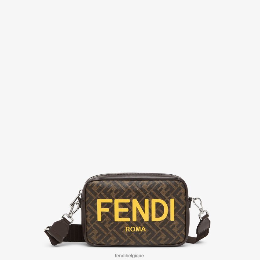 accessoires Fendi sac en tissu ff brun hommes 8X8J2J1856 Fendi Belgique