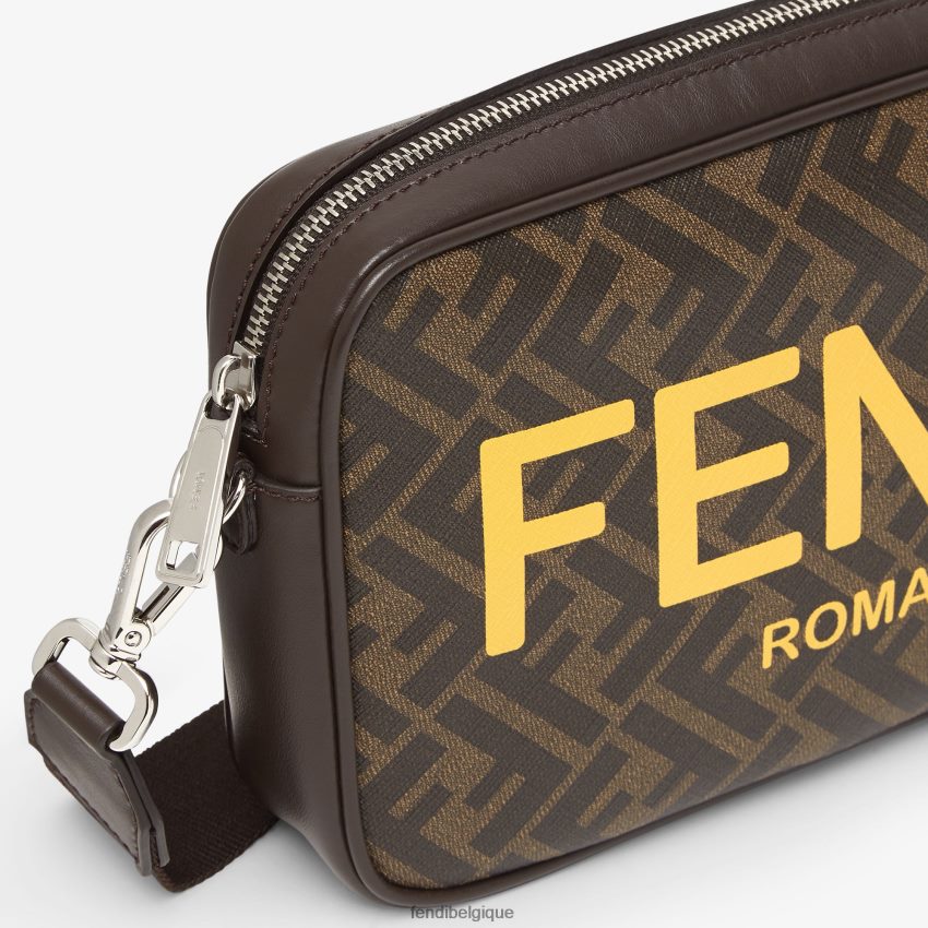 accessoires Fendi sac en tissu ff brun hommes 8X8J2J1856 Fendi Belgique