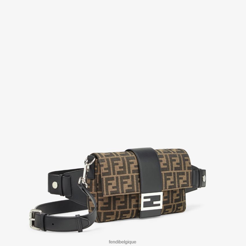accessoires Fendi sac en tissu jacquard ff brun hommes 8X8J2J1883 Fendi Belgique