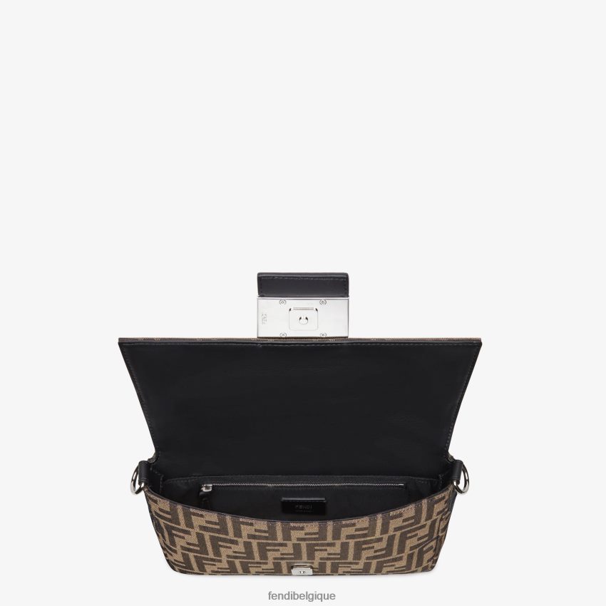 accessoires Fendi sac en tissu jacquard ff brun hommes 8X8J2J1883 Fendi Belgique