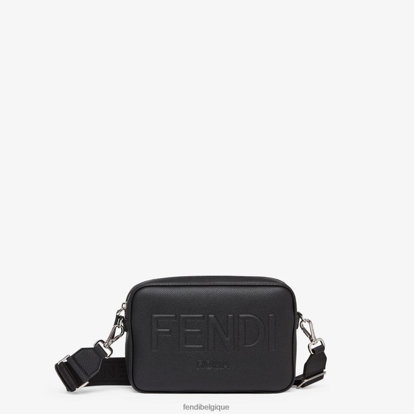 accessoires Fendi étui en cuir pour appareil photo sac en cuir noir hommes 8X8J2J1839 Fendi Lunette De Soleil