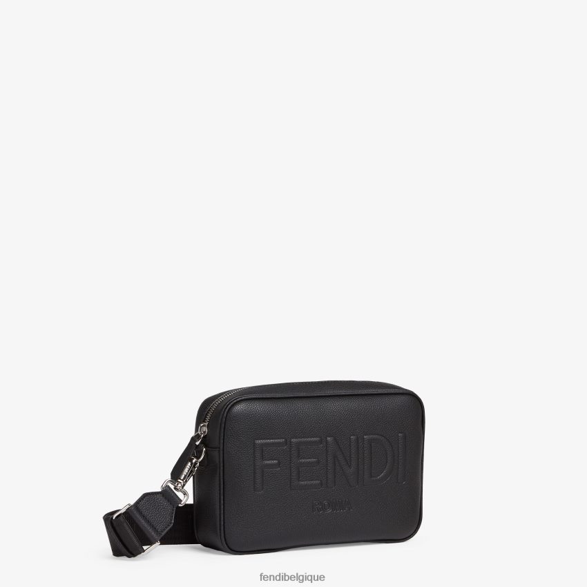 accessoires Fendi étui en cuir pour appareil photo sac en cuir noir hommes 8X8J2J1839 Fendi Lunette De Soleil