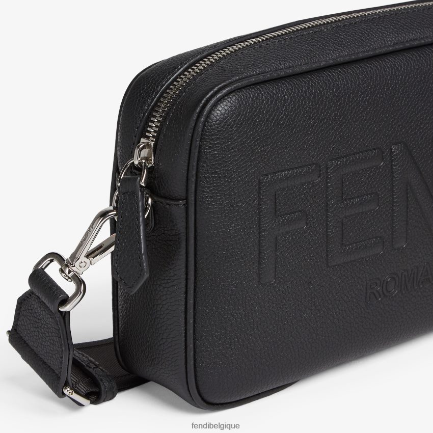 accessoires Fendi étui en cuir pour appareil photo sac en cuir noir hommes 8X8J2J1839 Fendi Lunette De Soleil