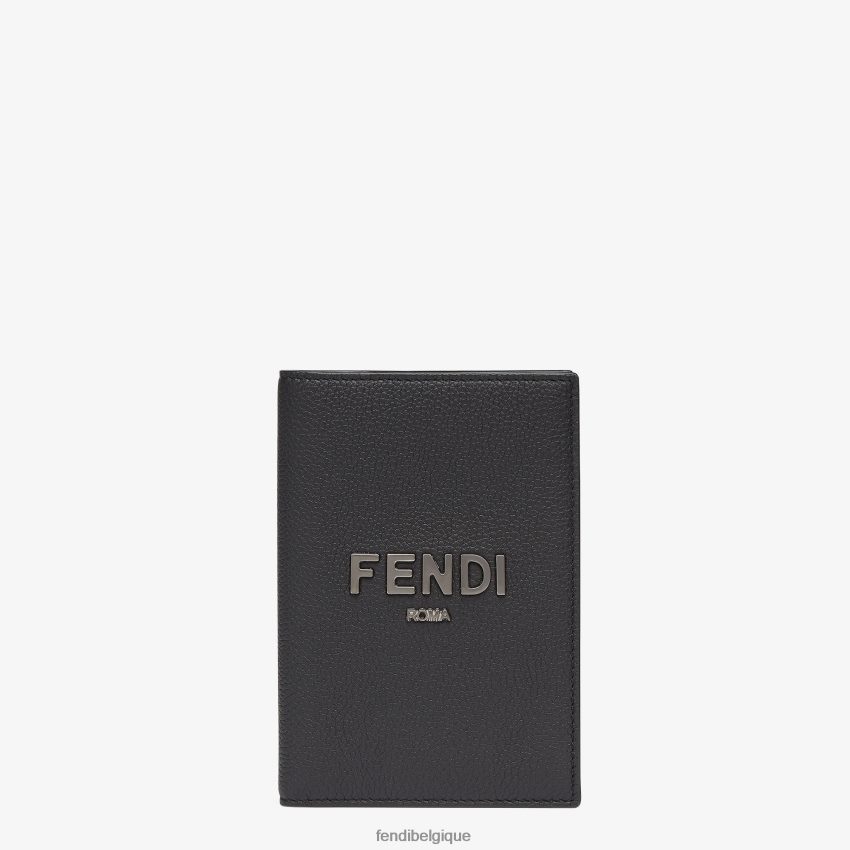 accessoires Fendi couverture de passeport en cuir noir hommes 8X8J2J2613 Fendi Lunette De Soleil