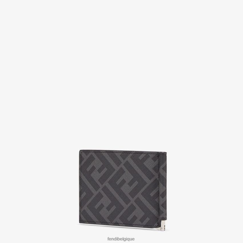 accessoires Fendi pince à billets en tissu gris hommes 8X8J2J2580 Fendi Lunette De Soleil