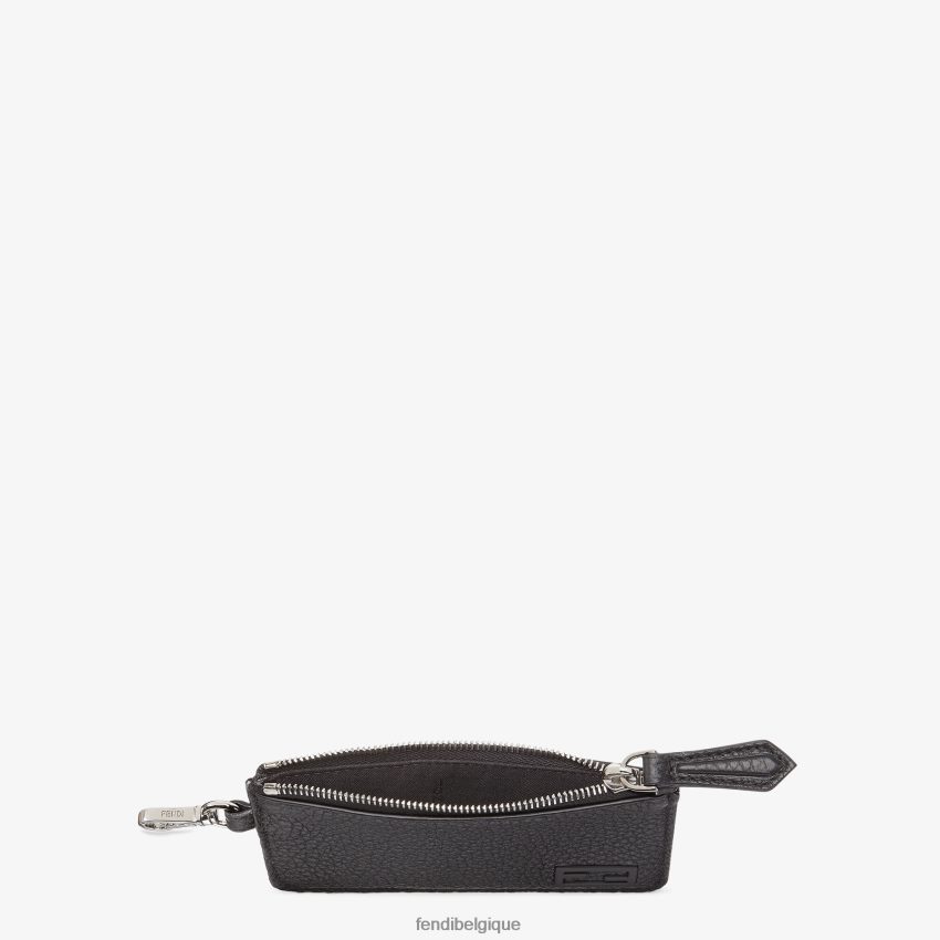 accessoires Fendi porte-cartes en cuir noir hommes 8X8J2J2653 Fendi Sac