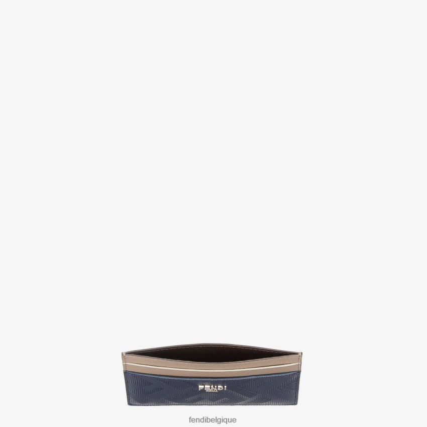 accessoires Fendi porte-cartes en cuir ombré bleu hommes 8X8J2J2649 Fendi Lunette De Soleil