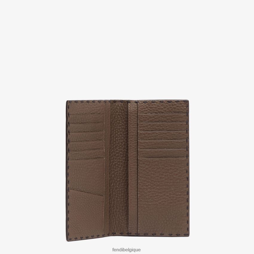 accessoires Fendi porte-cartes en cuir selleria bleu hommes 8X8J2J2639 Fendi Belgique