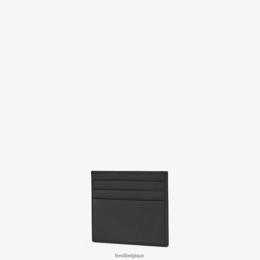 accessoires Fendi porte-cartes en cuir signature noir hommes 8X8J2J2609 Fendi Belgique