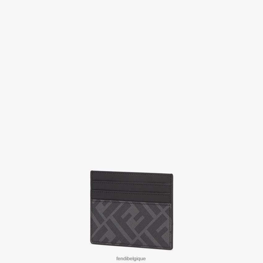 accessoires Fendi porte-cartes en tissu gris hommes 8X8J2J2578 Fendi Sac