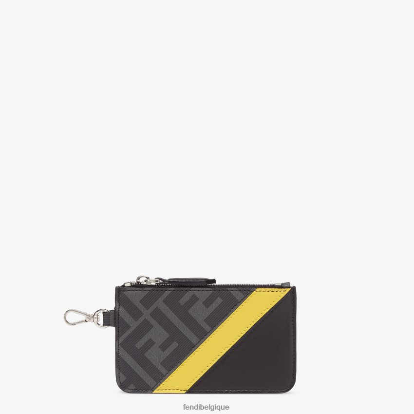 accessoires Fendi porte-cartes en tissu noir hommes 8X8J2J2624 Fendi Belgique