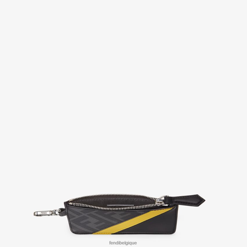 accessoires Fendi porte-cartes en tissu noir hommes 8X8J2J2624 Fendi Belgique