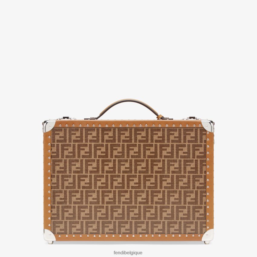 accessoires Fendi valise en tissu brun hommes 8X8J2J1894 Fendi Sac