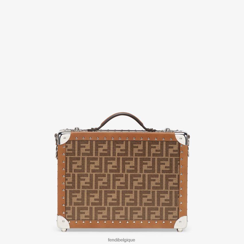 accessoires Fendi valise en tissu brun hommes 8X8J2J1895 Fendi Belgique