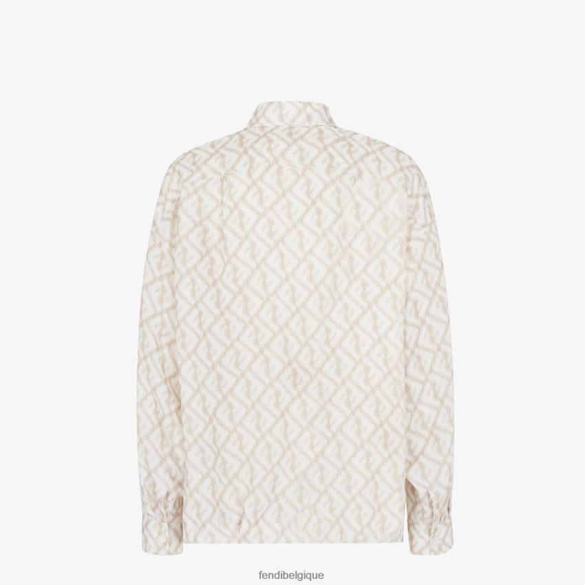 vêtements Fendi chemise en lin multicolore hommes 8X8J2J1998 Fendi Lunette De Soleil