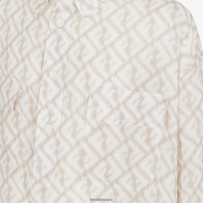vêtements Fendi chemise en lin multicolore hommes 8X8J2J1998 Fendi Lunette De Soleil