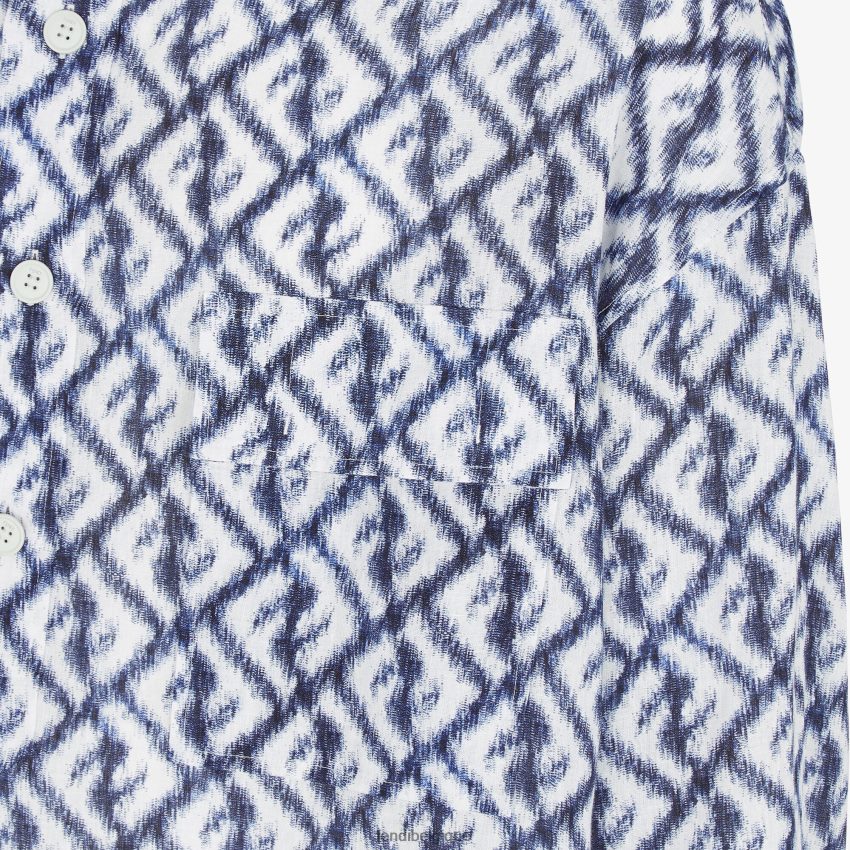 vêtements Fendi chemise en lin multicolore hommes 8X8J2J2007 Fendi Lunette De Soleil