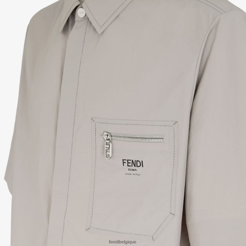 vêtements Fendi chemise en nylon gris hommes 8X8J2J1926 Fendi Lunette De Soleil
