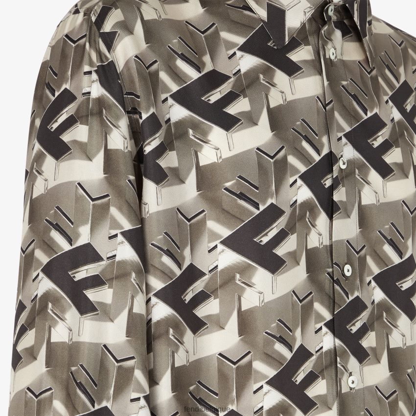 vêtements Fendi chemise en soie multicolore hommes 8X8J2J1903 Fendi Sac