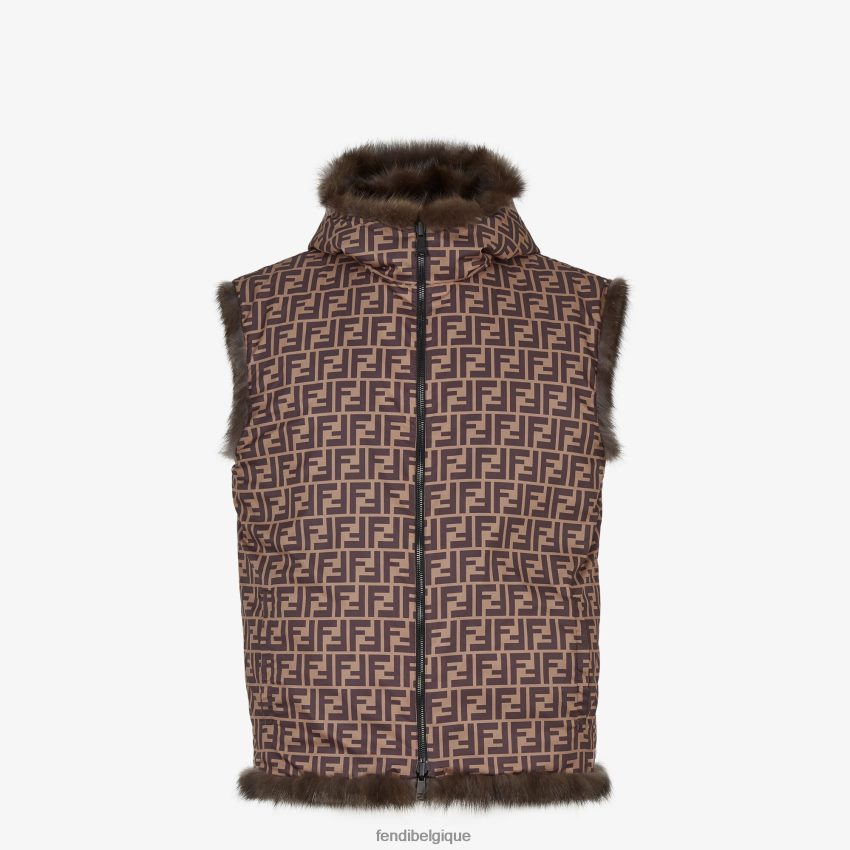 vêtements Fendi gilet sable brun hommes 8X8J2J2124 Fendi Lunette De Soleil
