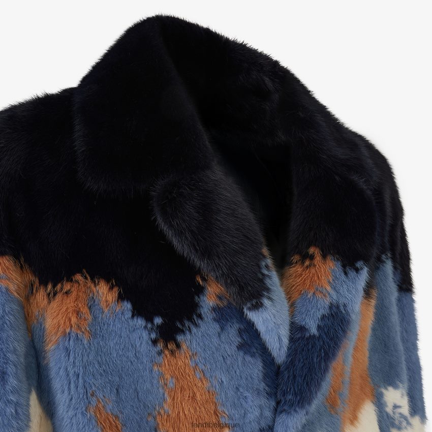 vêtements Fendi manteau de vison blanc hommes 8X8J2J2086 Fendi Sac