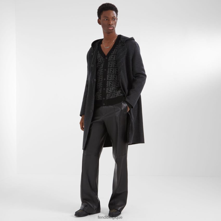 vêtements Fendi manteau en laine gris hommes 8X8J2J2164 Fendi Sac