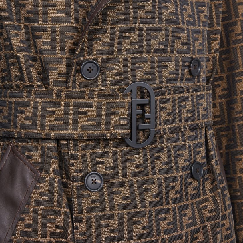 vêtements Fendi trench-coat en tissu multicolore hommes 8X8J2J2123 Fendi Belgique
