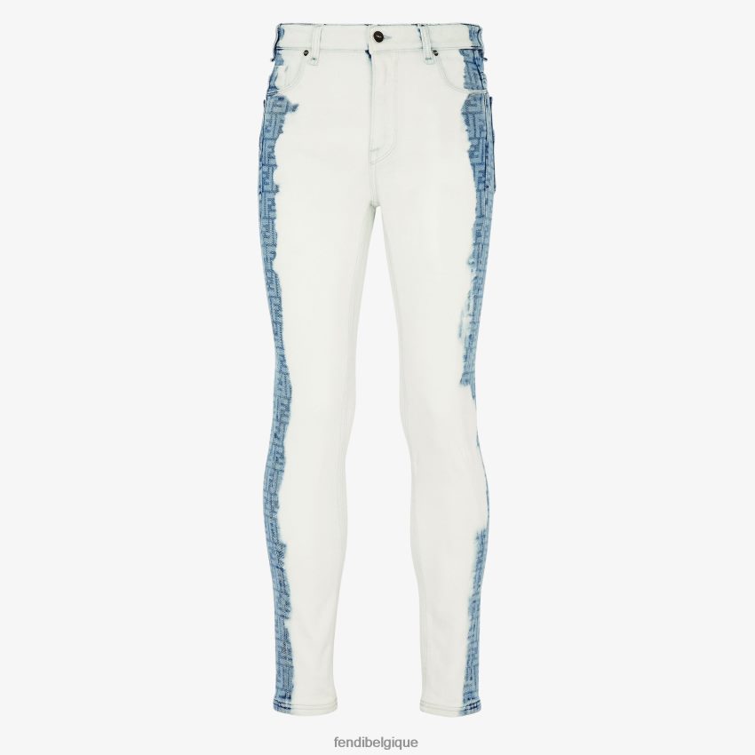 vêtements Fendi jean en jean blanc hommes 8X8J2J2074 Fendi Sac