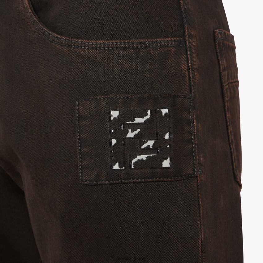 vêtements Fendi jean en jean brun hommes 8X8J2J1964 Fendi Belgique
